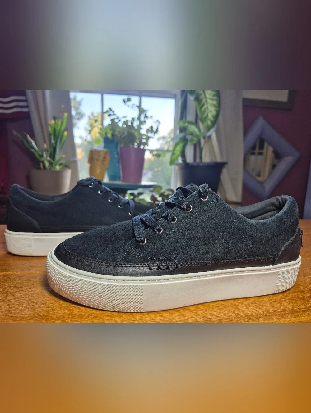 UGG Black Suede Platform Sneakers - Womens Size 8